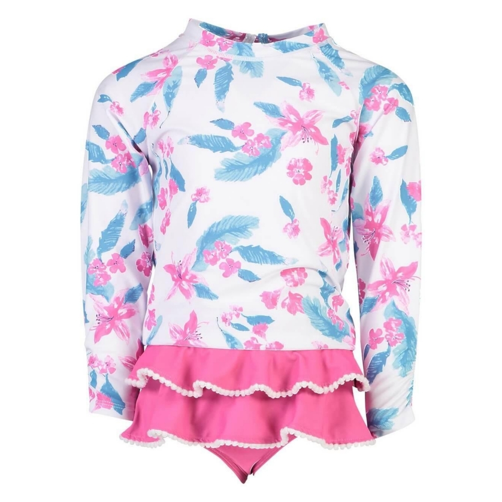 NWT Snapper Rock Fuschia Lily Ruffle Set